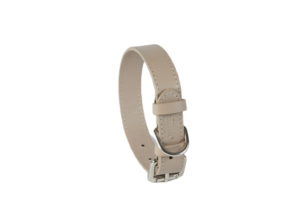 Eco Friendly Leather Dog Collar, Ash